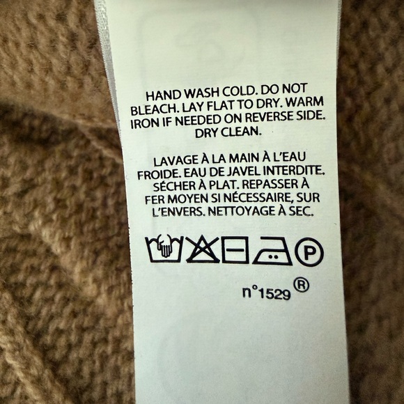 Ralph Lauren Camel V-Neck Cable Sweater - Picture 9 of 10